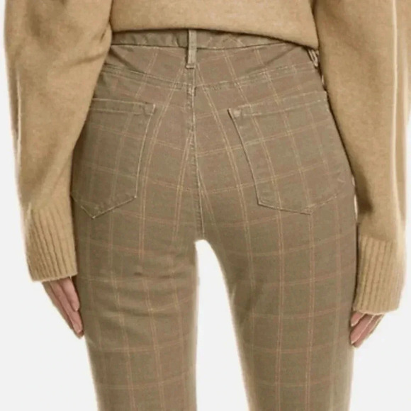 FRAME Le Crop Mini Boot Size 29 Jean Nectarine Plaid - Picture 2 of 7